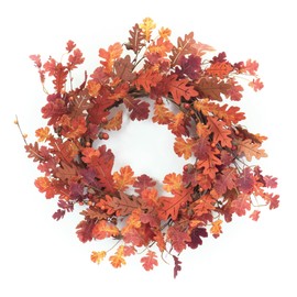 Melrose Oak Leaf Artificial Thanksgiving Wreath, 21-Inch