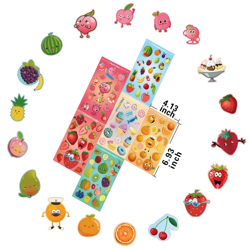 ステッカー 子供シール 食べ物匂いステッカー 48枚 12種類の香り