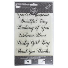Kelly Creates-Traceable Sentiments Stamps: 17 Piece