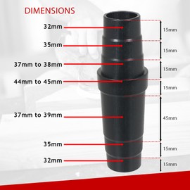 Spares2go Universal Vacuum Adaptor Tool Dust Port Extractor 32mm 35mm 38mm Hose Adapter Sander Saw