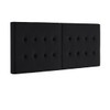 24KF Black Wall Mounted Tufted Button Queen Headboard Full Headboard,Soft