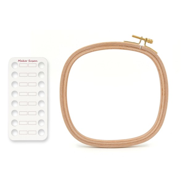 Maker Susan Premium Quality Beech Wood Square Embroidery Hoop Small