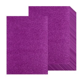 20 Sheets A4 Purple Glitter Cardstock Paper, Thick Glitter Craft Paper 250gsm Sparkle Cardstock for Scrapbook DIY Art Project Greeting Cards Wedding Birthday Party Decoration (Purple)