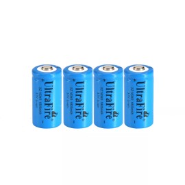 UltraFire 16340 Battery UltraFire 1800mAh RCR123A Rechargeable 3.7V Li-ion Cell Charger - 4*Batteries(Not Charger)