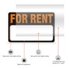2 Pack For Rent Sign Car Sticker, 12" x 8"