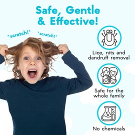 Adamson Lice Comb - Stainless Steel Lice Comb for Kids - Effective Nit Comb - Lice Combs for Thick Hair - Durable and Easy to Clean