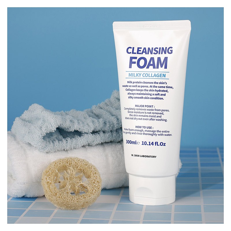 W피부연구소 [1+1+1] Large Capacity Milky Collagen Cleansing Foam