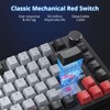 Fogruaden Wired 75% Mechanical Keyboard, Hot Swappable Gasket Mount With