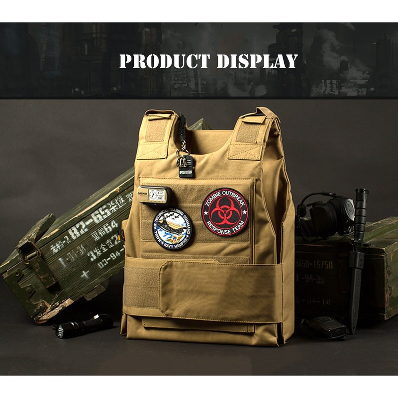 Zombie Outbreak Response Team Patch Embroidered Applique Hook&Loop Patch Tactical