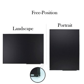 Large 48" x 36" Magnetic Chalk Board| Wall Mounted Chalk Black Bulletin Board with Pen Tray, Black Aluminum Message Presentation Memo Board for Office & School