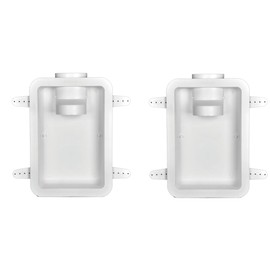 Dundas Jafine DRB4XZW Recessed Dryer Vent Box, 4, White (Pack of 2)"