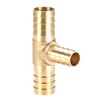 uxcell Tee Brass Barb Fitting Reducer 3 Way, Fit Hose