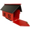 Amish Made Recycled Plastic Mailbox, Black and Red, by Prime