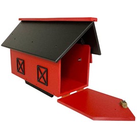Amish Made Recycled Plastic Mailbox, Black and Red, by Prime Retreat