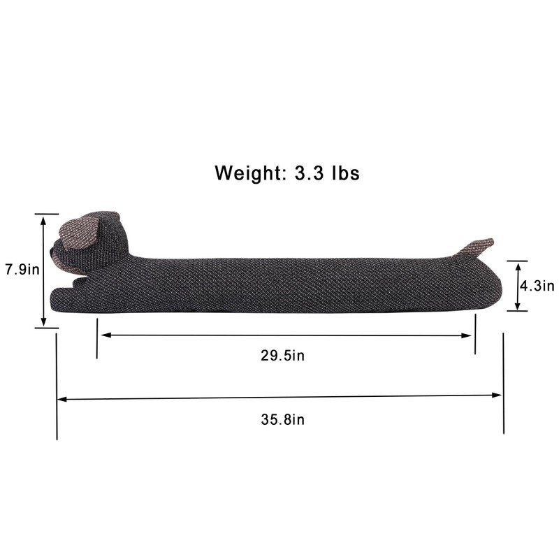 SANFERGE 36 Inch 3LB Heavy Duty Under Door Draft Stopper,