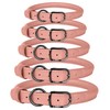 BUDKAS Rolled Leather Dog Collar for Small Medium Large Dogs