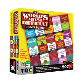 TDC Games World’s Most Difficult Jigsaw Puzzle Campbell’s Souper Hard Double Sided Puzzle - 15 in.