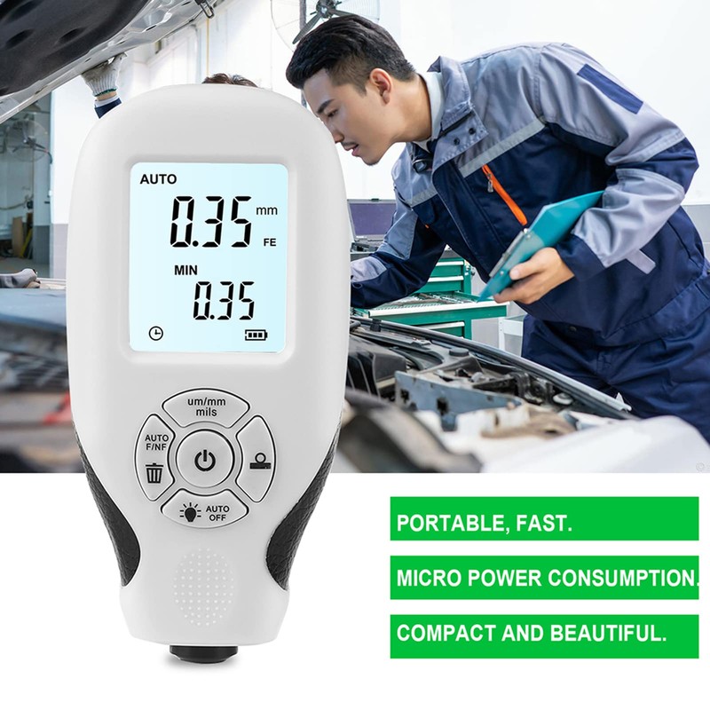 Coating Thickness Gauge,Paint Depth Gauge Meter for Automotive - Backlight