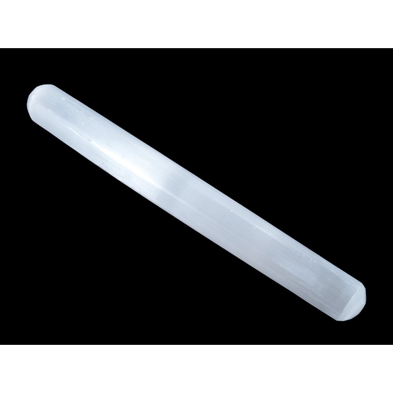 Selenite Massage Stick Gemstone Stylus 15 cm Reflex Zone Massage