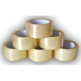 Generic 6 Rolls of Parcel Tape Packing Tape Clear 50 mm x 66 m