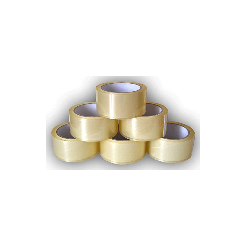Generic 6 Rolls of Parcel Tape Packing Tape Clear 50