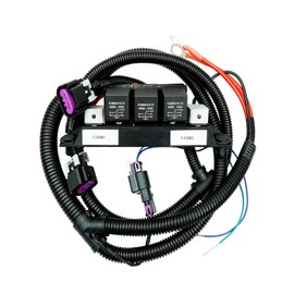 BOQNZN Dual Speed Electric Fan Control Wiring Harness Kit Fits for Chevy Silverado Suburban Avalanche Tahoe GMC Yukon Sierra, Retrofit Stand Alone Electric Fan Harness Replace 674-00923