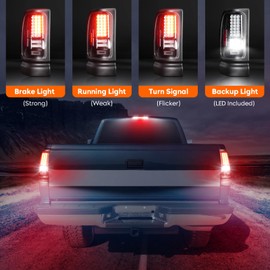 Tresound Tail Light + 3rd Brake Cargo Lamp for Dodge Ram 1500 1994-2001, Dodge Ram 2500 3500 1994-2002, 55055264AC 55055265AC, Rear Taillight Assembly