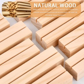 OctBird 20Stück Kartenständer aus Buchenholz Kartenhalter Holz Tischkartenhalter,10x3x2cm Menükartenhalter Postkartenhalter Fotohalter,Fotoständer Holzaufsteller Holzständer für Bankette Hochzeit Part