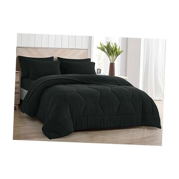 Piper Bed in a Bag 7-Pieces Honeycomb Geometric Full Black,