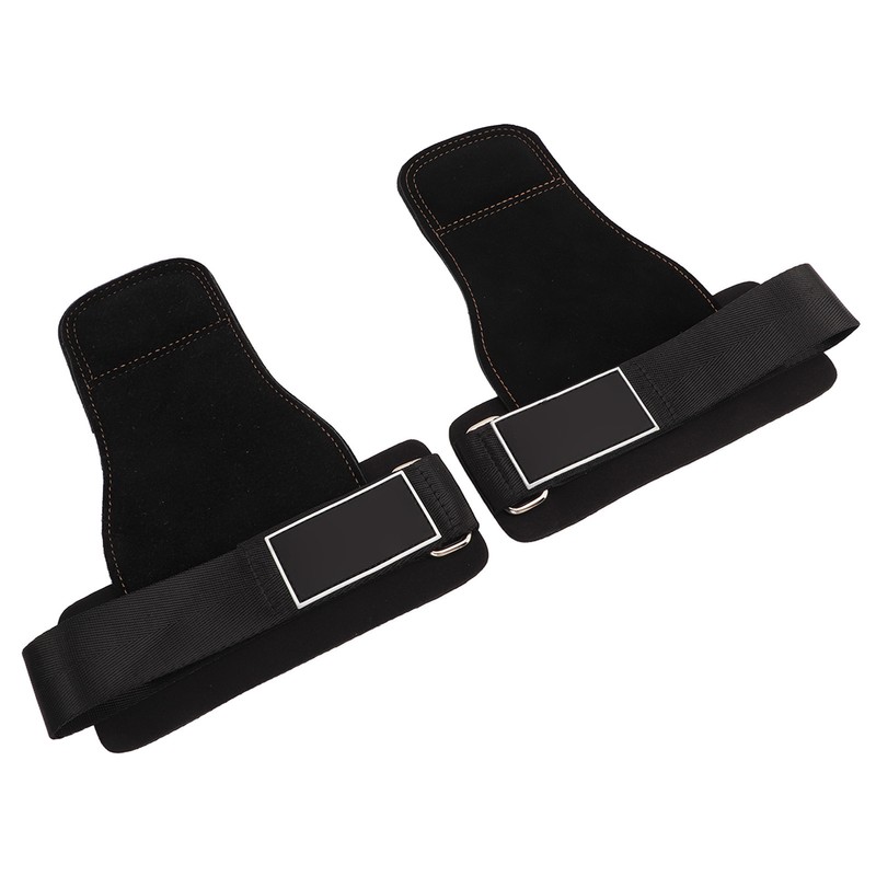1Pair Real Leather Weight Lifting Wrist Straps Weight Lifting Grips