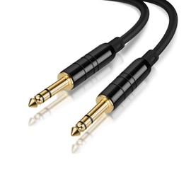 CableCreation 1/4 Cable, [2-Pack] 10 Feet 6.35mm 1/4 TRS to 6.35mm 1/4 TRS Balanced Stereo Guitar Cable,3 Meters/Black
