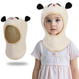 QKURT Toddler Winter Warm Balaclava, Thermal Windproof Hat Neck Warmer Warm Knit Cap Scarf Kids Winter Knitted Beanie Hat Snood Neck Warmer