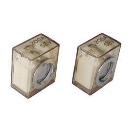 2pcs Terminal Fuse/Fuse Block (MRBF) 58V DC Marine Rated Battery Fuse IP66 Waterproof for RVs Automobiles Cranes Ships Charging Piles (200A)