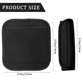 2 Pack Luggage Handle Wrap for Suitcase, Black Luggage Handle Wraps Comfortable Neoprene Suitcase Identifiers Tags Luggage Makers Covers Travel Accessories for Easy Identifying