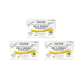 Dr. S. Wong Sulfur Soap (3 Pack, Total of 240 grams)