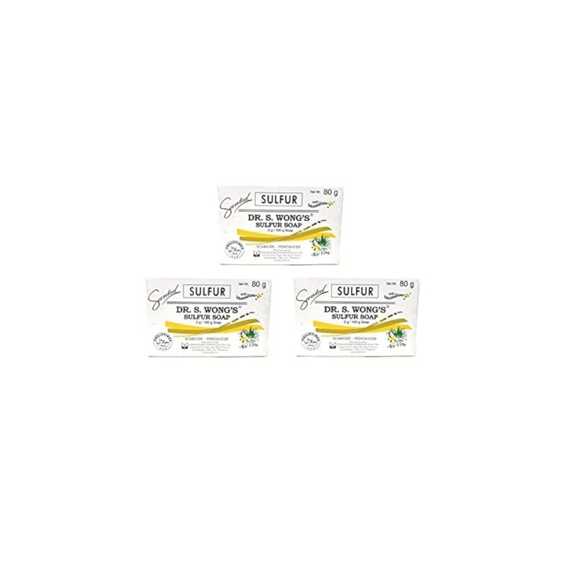 Dr. S. Wong Sulfur Soap (3 Pack, Total of 240