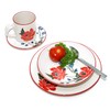 Lashuma Spoon rests, colourful poppy, set of 2 cutlery shelves,