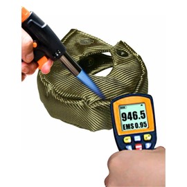 Rroxcok t3 turbo blanket Titanium turbo blanket t3 for T25 T28 GT25 GT28 GT30 GT32 GT35 CT26 Turbine Housing with Locking Springs (Titanium)