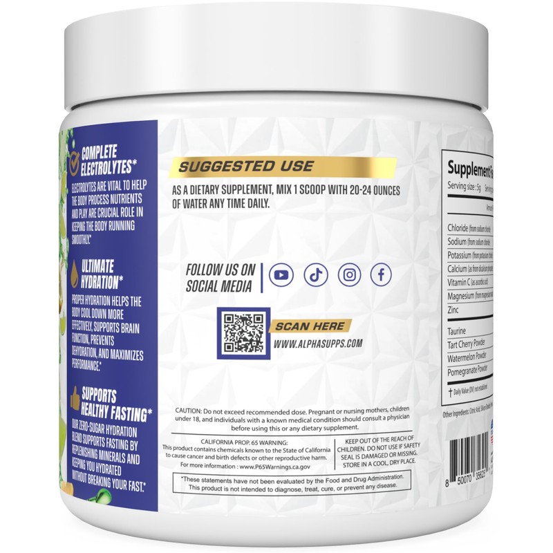 Alpha Lytes - Electrolyte Powder Daily Hydration Drink Mix -
