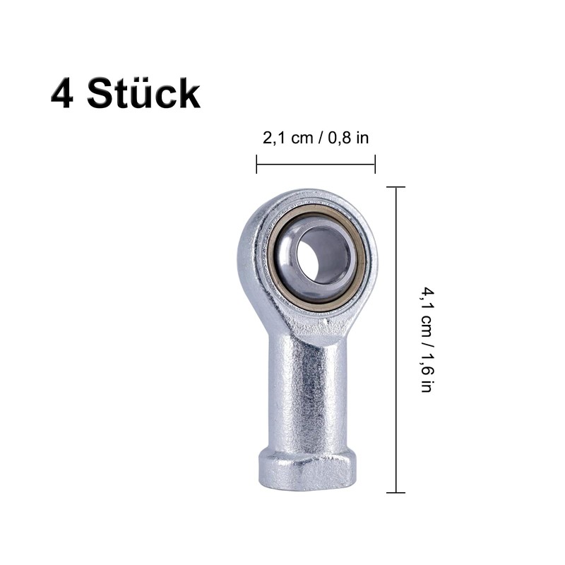 Pack of 4 Joint Head, M6 Spherical Bearings, Female Thread,