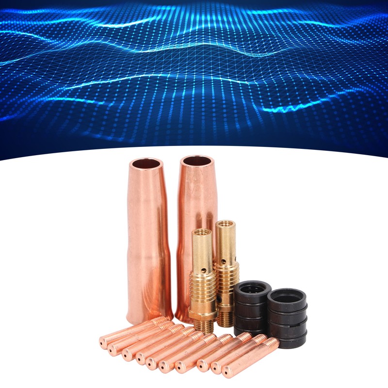 16Pcs MIG Welding Gun Accessory Kit Tip Nozzle Diffuser Adapter
