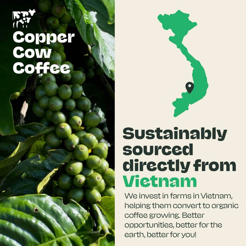 Copper Cow Premium Vietnamese Ground Coffee, 10 OZ | Classic