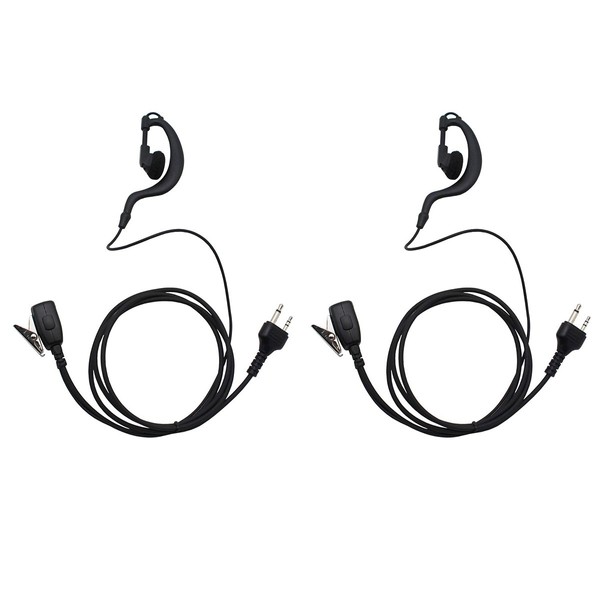 GoodQbuy Two-Way Radio Earpiece Headset with PTT Microphone is Compatible with Midland GMRS/FRS Radios (2 Pack)