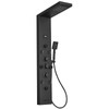 BWE Shower Panel Rainfall Waterfall with Handheld Shower Matte Black