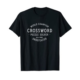 Retro World Champion Crossword Puzzle Solver T-Shirt