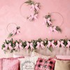 30 Pcs Pink Satin Ribbon Bows, Christmas Tree Bows Wreath