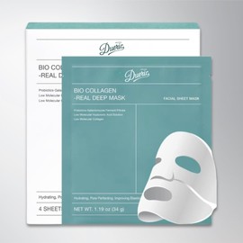 dueric, Bio-Collagen Real Deep Mask, – Deep Moisture & Rejuvenation for All Skin Types, Rejuvenating Hydration and Firmness Boost for All Skin Types Hydrating Collagen Sheet Masks, 37gx4ea
