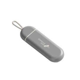 Daily Pill Box Organiser, Small Portable Pill Case for Travel Pocket Purse, Waterproof Pill Container Organizer 3 Compartments, Mini Storage box for Small Accessories (Grey)