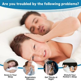 2Pcs Anti Snoring Chin Straps for Sleeping with 1pc Earplugs and 1pc Eye Mask, Adjustable Airflow Jaw Strap for Sleep Apnea, Breathable Stop AntiSnoring Belt Aids for Men Women Kids