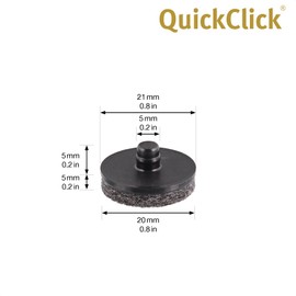 Wagner QuickClick® Felt Gliders, Furniture Glides, Chair Glides, Set of 8, Replacement Gliders, Interchangeable, Replaceable – Wool Felt Ultrasoft – Diameter 20 mm for Smart Base – Made in Germany –